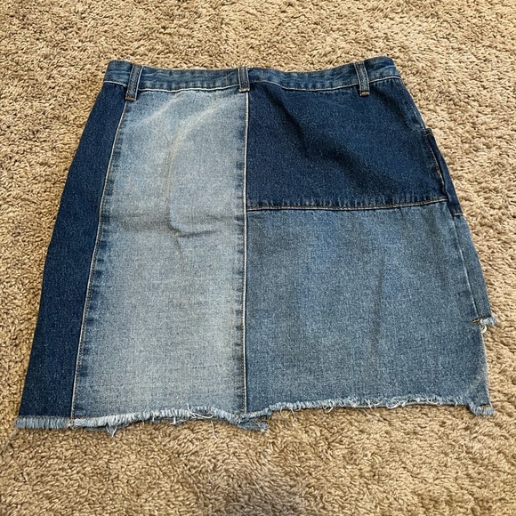 Patchwork Denim Skirt - Large - Picture 2 of 3